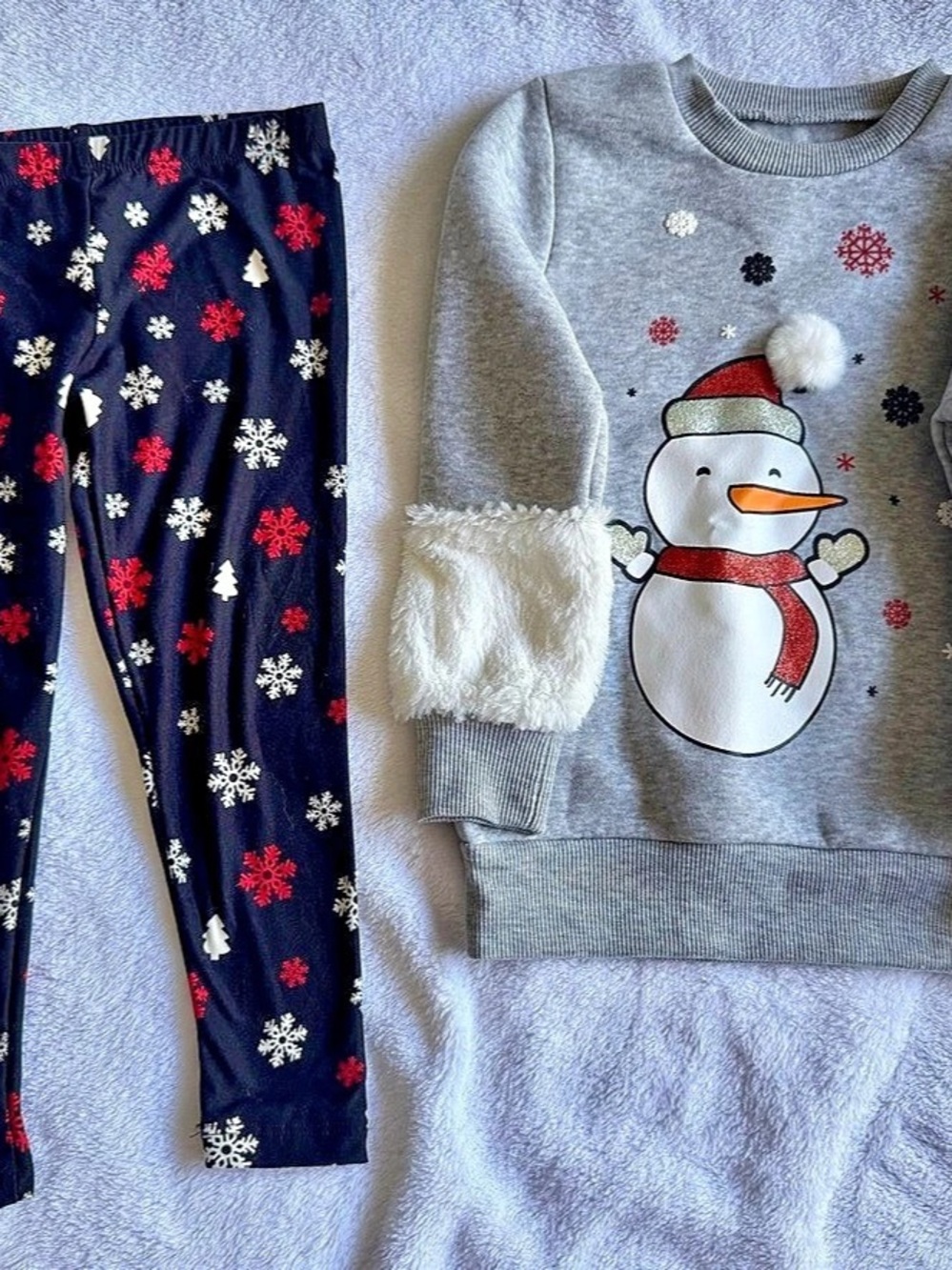Kids Snowman Sweatshirt Pants Set